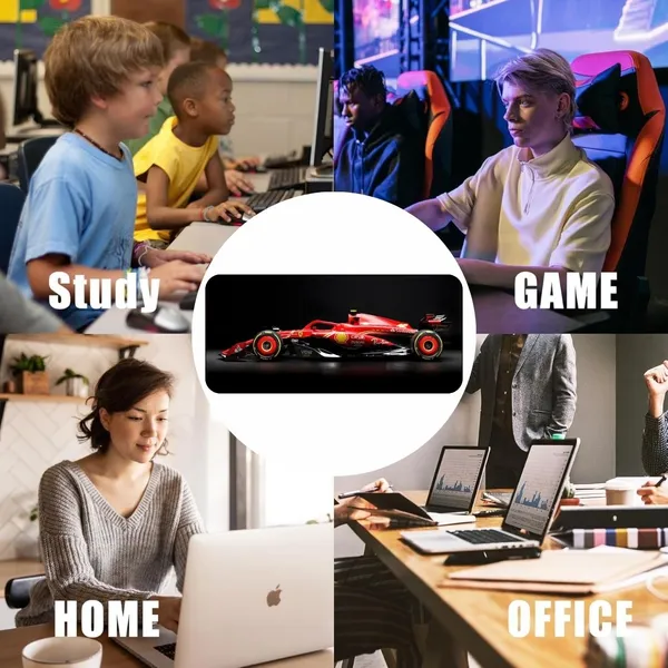 Sigma_One_Formula_Racing_Car_Extended_Mouse_Pad_23X11_Inch_Non-Slip_Base