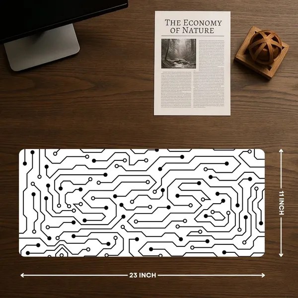 Sigma_One_White_Circuit_Board_Print_Extended_Mouse_Pad_23X11