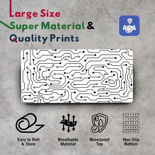 Sigma_One_White_Circuit_Board_Print_Extended_Mouse_Pad_23X11