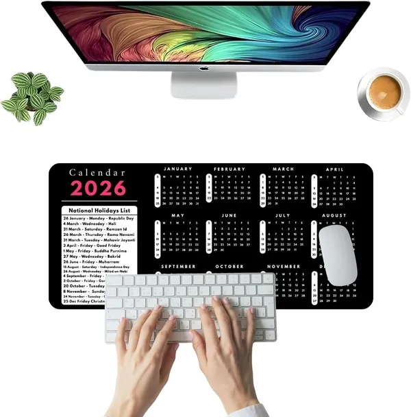 Sigma_One_2026_Calendar_Extended_Desk_Mat_Non-Slip_Waterproof_Black