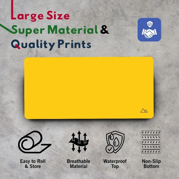 Sigma_One_Yellow_Minimal_Extended_Desk_Mat_23X11_Inch_Non-Slip_Waterproof