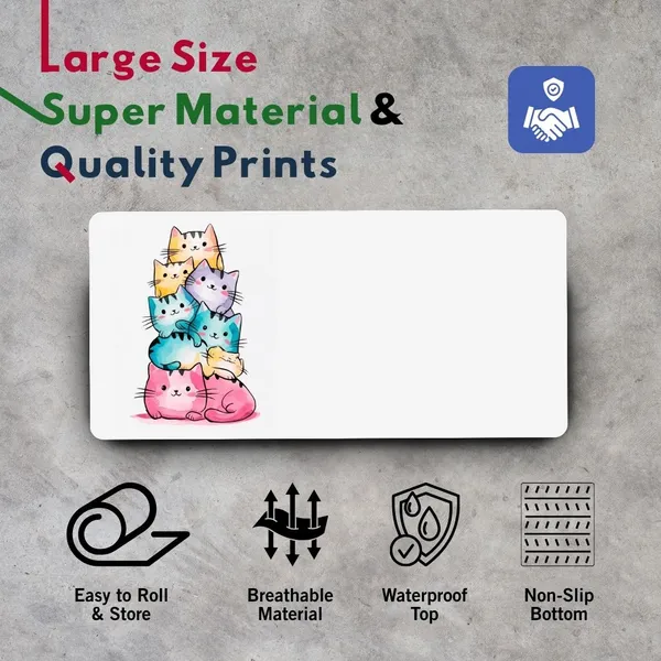 Sigma_One_Cute_Cats_White_Extended_Keyboard_Mouse_Pad
