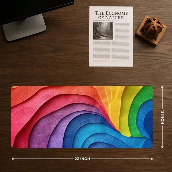 Sigma_One_Rainbow_Abstract_Design_Extended_Mouse_Pad_23X11_Inch_Non-Slip_Base