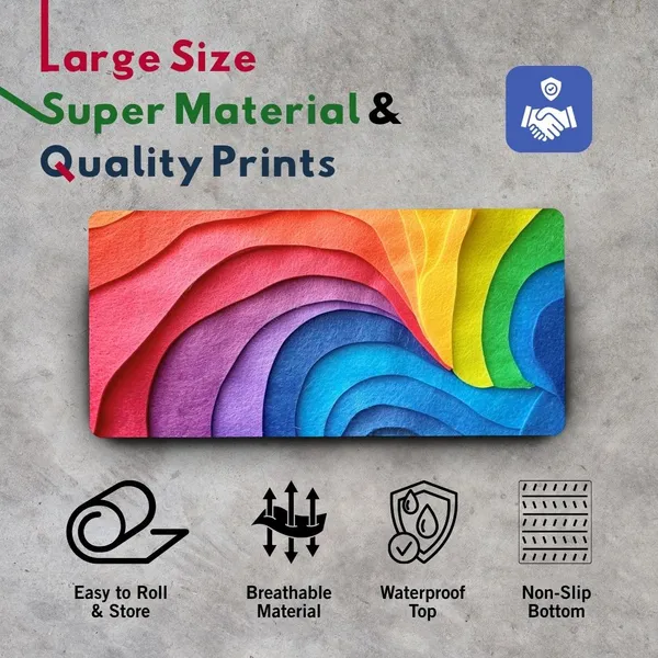 Sigma_One_Rainbow_Abstract_Design_Extended_Mouse_Pad_23X11_Inch_Non-Slip_Base