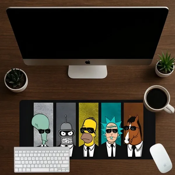 Sigma_One_Simpsons_Cartoon_Print_Extended_Keyboard_Mouse_Pad