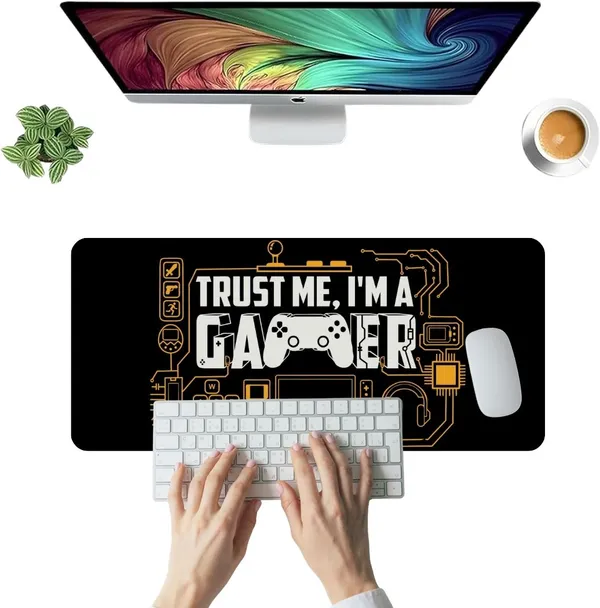 Sigma_One_Trust_Me_I'M_A_Gamer_Print_Extended_Keyboard_Mouse_Pad_Multicolor