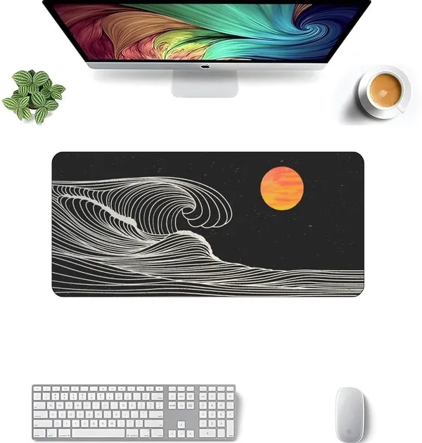 Sigma_One_Wave_&_Sunset_Print_Extended_Keyboard_Mouse_Pad_Multicolor