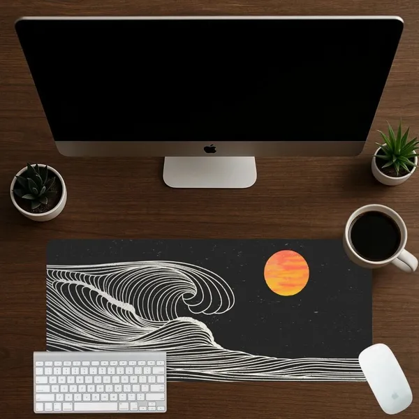 Sigma_One_Wave_&_Sunset_Print_Extended_Keyboard_Mouse_Pad_Multicolor