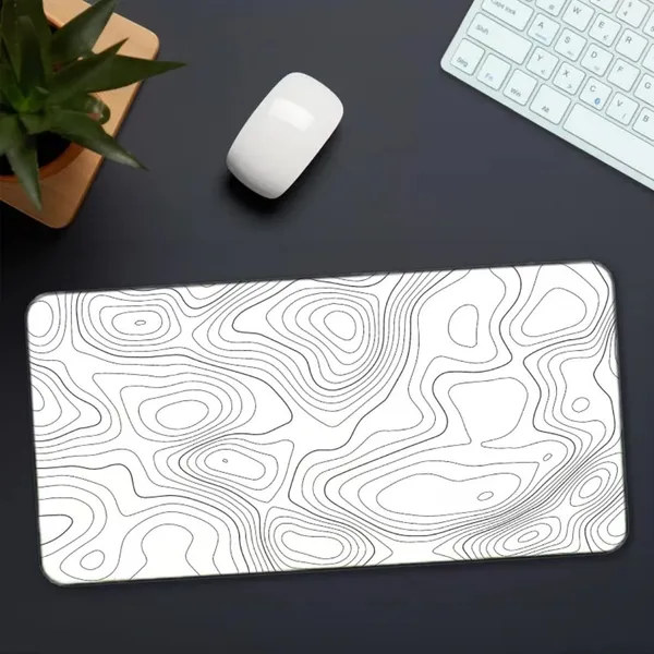Sigma_One_White_Cave_Abstract_Lines_Extended_Keyboard_Mouse_Pad