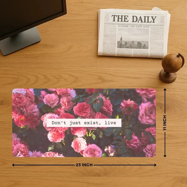 Sigma_One_Motivational_Floral_Quote_Print_Extended_Keyboard_Mouse_Pad_Multicolor
