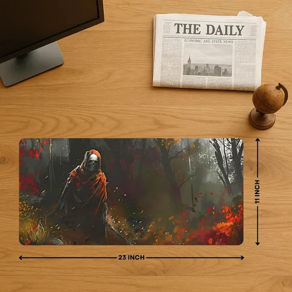 Sigma_One_Dark_Forest_Warrior_Extended_Desk_Mat_Non-Slip_Waterproof