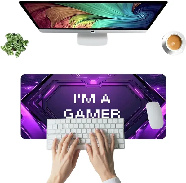 Sigma_One_I'M_A_Gamer_Print_Extended_Keyboard_Mouse_Pad