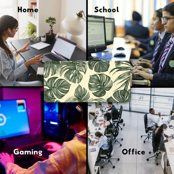 Sigma_One_Tropical_Leaf_Pattern_Extended_Keyboard_Mouse_Pad