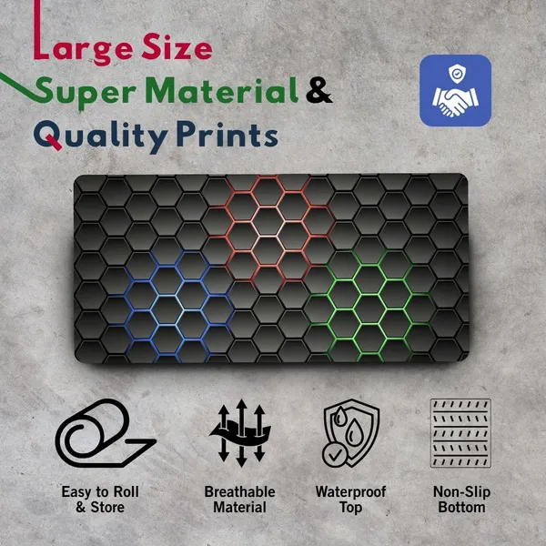 Sigma_One_Honey_Grid_Design_Extended_Keyboard_Mouse_Pad