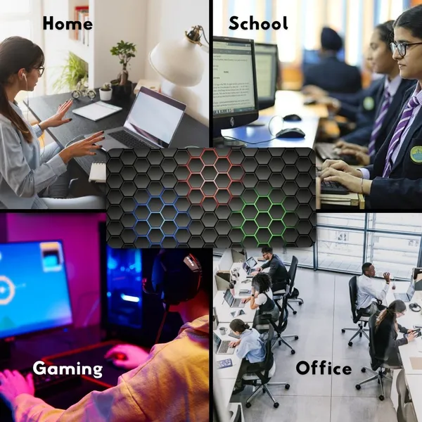 Sigma_One_Honey_Grid_Design_Extended_Keyboard_Mouse_Pad