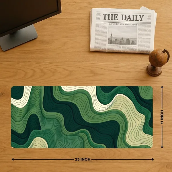 Sigma_One_Green_Beige_Abstract_Extended_Mouse_Pad_23X11_Inch