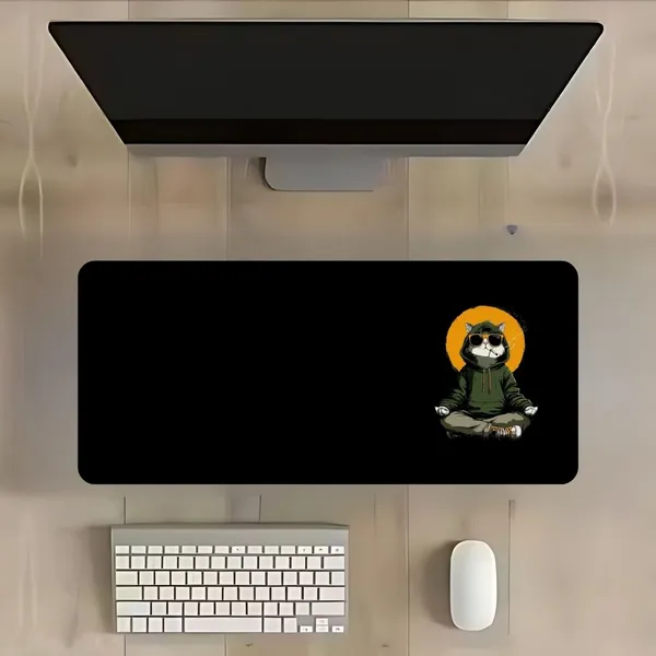 Sigma_One_Cool_Cat_Poster_Dark_Extended_Keyboard_Mouse_Pad