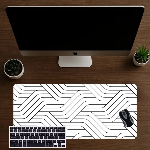 Sigma_One_White_Seamless_Geometric_Pattern_Extended_Mouse_Pad
