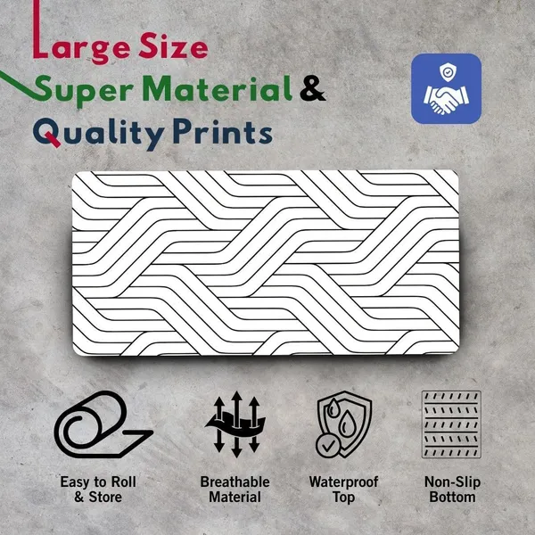Sigma_One_White_Seamless_Geometric_Pattern_Extended_Mouse_Pad