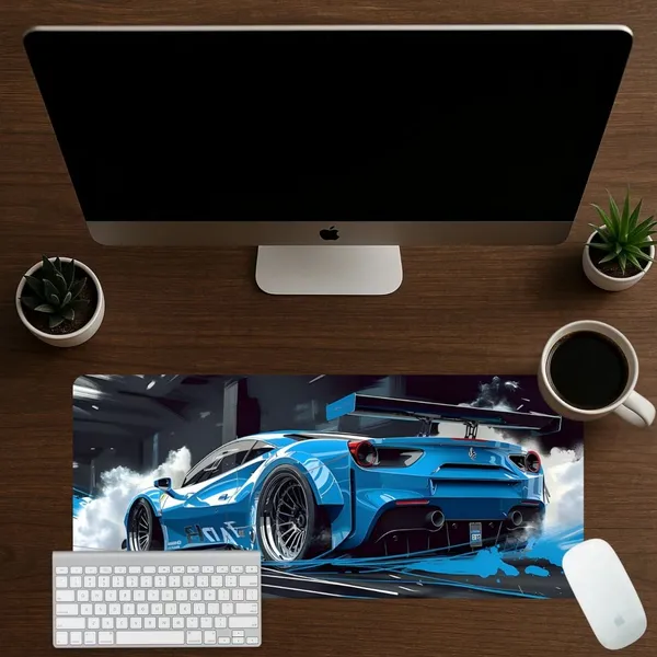 Sigma_One_Sports_Car_Print_Extended_Keyboard_Mouse_Pad_Multicolor
