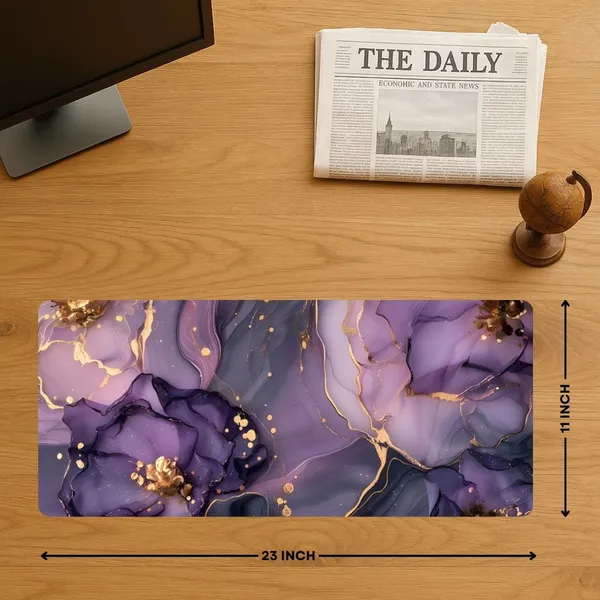 Sigma_One_Purple_Flower_Marble_Art_Extended_Desk_Mat