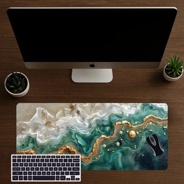 Sigma_One_Sea_Marble_Design_Extended_Keyboard_Mouse_Pad
