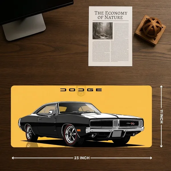 Sigma_One_1969_Dodge_Charger_Print_Extended_Keyboard_Mouse_Pad_Multicolor
