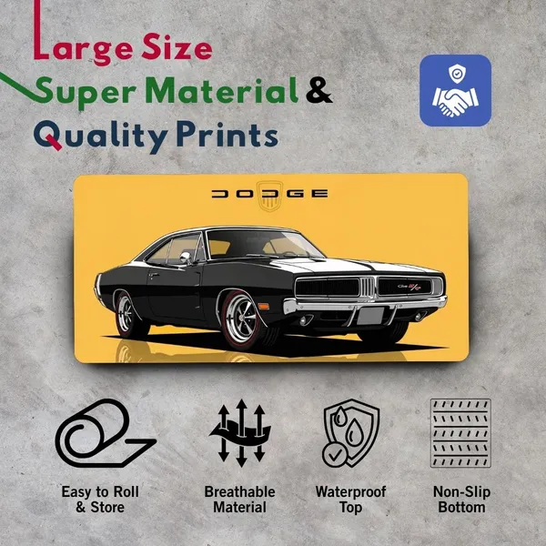 Sigma_One_1969_Dodge_Charger_Print_Extended_Keyboard_Mouse_Pad_Multicolor