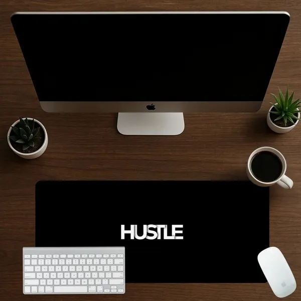 Sigma_One_Hustle_Typography_Black_Extended_Keyboard_Mouse_Pad