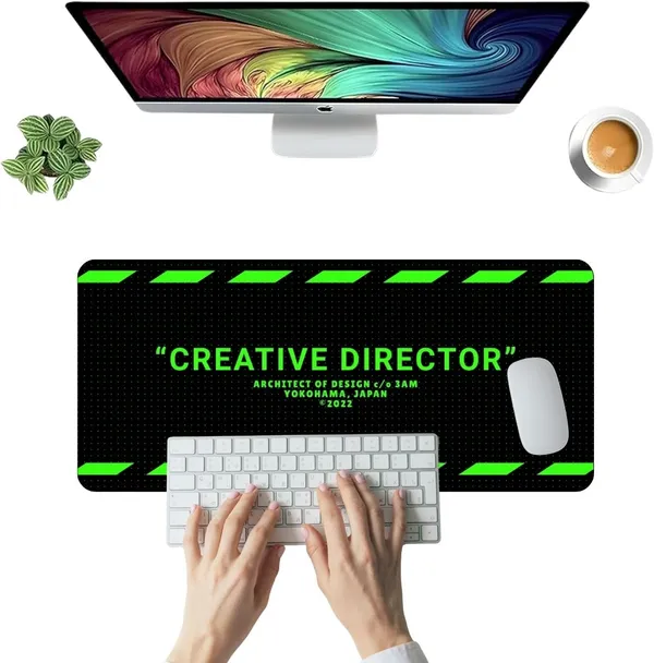 Sigma_One_Creative_Director_Typography_Extended_Mouse_Pad_23X11_Inch_Black