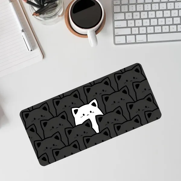 Sigma_One_Black_White_Cats_Print_Extended_Mouse_Pad_23X11_Inch