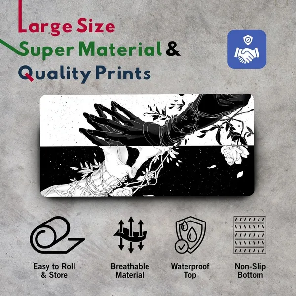 Sigma_One_Black_White_Vine_Hand_Print_Extended_Mouse_Pad_23X11