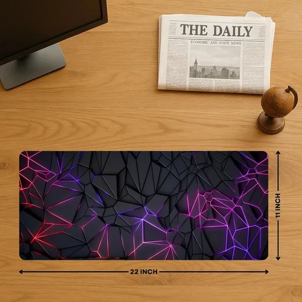 Sigma_One_Neon_Fractures_Extended_Desk_Mat_23X11_Inch_Black