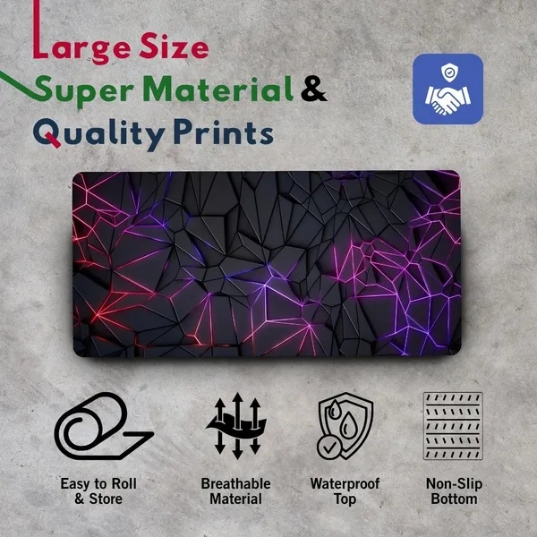 Sigma_One_Neon_Fractures_Extended_Desk_Mat_23X11_Inch_Black