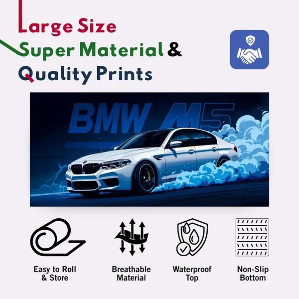 Sigma_One_Sports_Car_Blue_Smoke_Drift_Extended_Desk_Mat_23X11_Inch