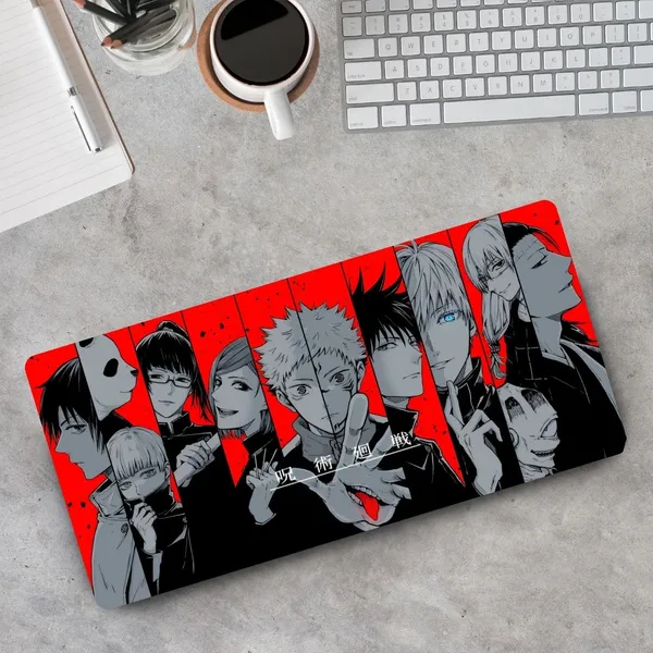 Sigma_One_Anime_Squad_Red_Black_Multi_Character_Extended_Gaming_Mouse_Pad