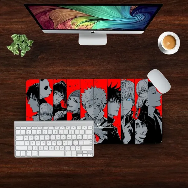 Sigma_One_Anime_Squad_Red_Black_Multi_Character_Extended_Gaming_Mouse_Pad