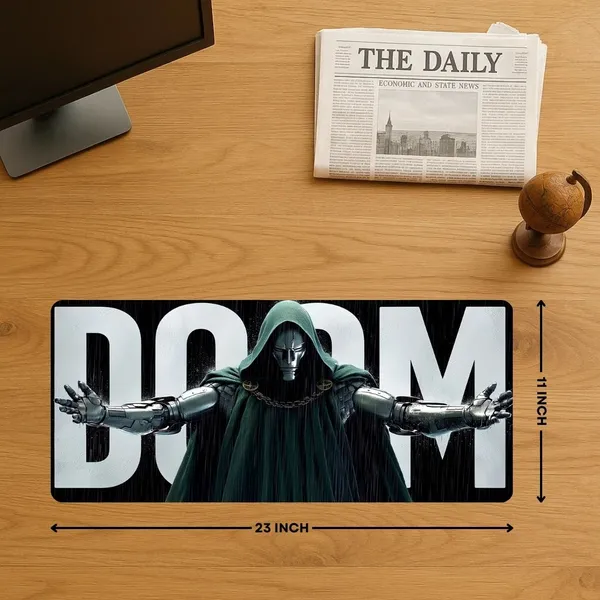 Sigma_One_Armored_Dark_Villain_Green_Cloak_Extended_Gaming_Mouse_Pad_23X11_Inch