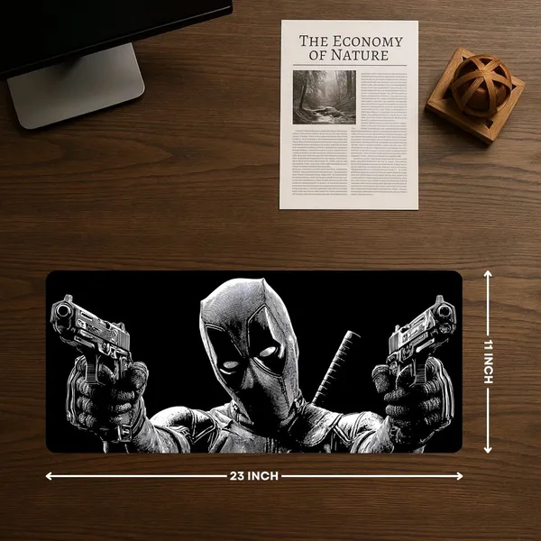 Sigma_One_B&W_Masked_Mercenary_Dual_Pistol_Sketch_Desk_Mat