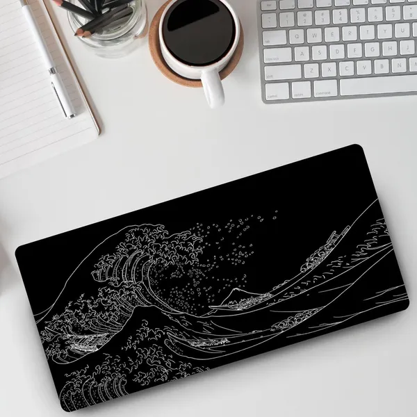 Sigma_One_Black_Wave_Outline_Extended_Mouse_Pad_58X28_Cm_Non-Slip_Base