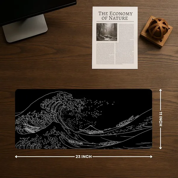Sigma_One_Black_Wave_Outline_Extended_Mouse_Pad_58X28_Cm_Non-Slip_Base