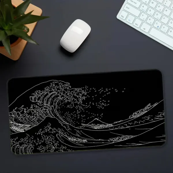 Sigma_One_Black_Wave_Outline_Extended_Mouse_Pad_58X28_Cm_Non-Slip_Base