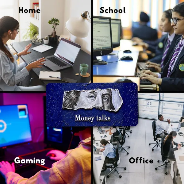Sigma_One_Money_Talks_Banknote_Graphic_Extended_Mouse_Pad_58X28_Cm_Non-Slip