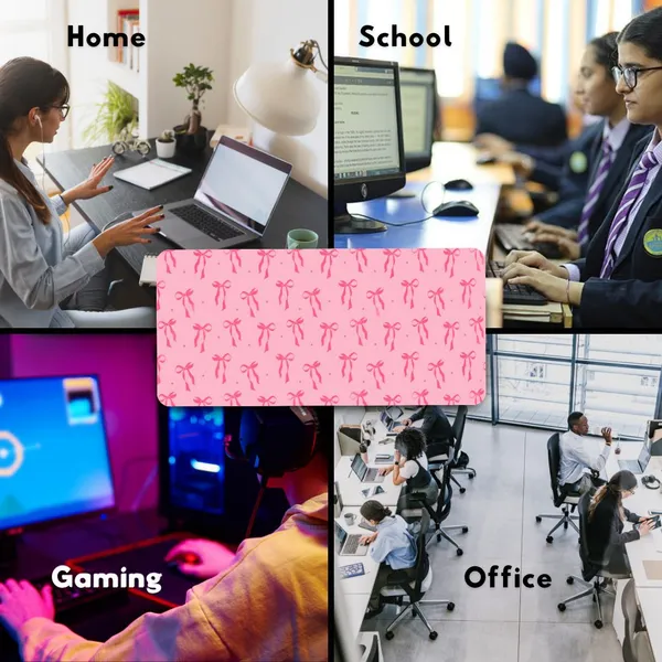 Sigma_One_Pink_Spider_Pattern_Extended_Mouse_Pad_58X28_Cm_Non-Slip_Base
