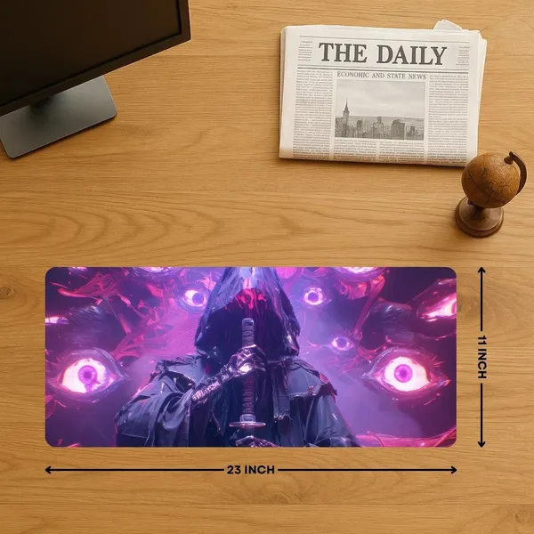 Sigma_One_Dark_Fantasy_Warrior_Purple_Eye_Extended_Mouse_Pad_23X11_Inch