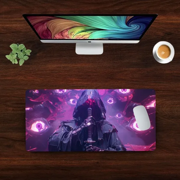 Sigma_One_Dark_Fantasy_Warrior_Purple_Eye_Extended_Mouse_Pad_23X11_Inch