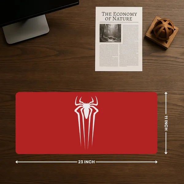Sigma_One_Red_Spider_Logo_Minimal_Extended_Mouse_Pad_23X11_Inch_Non-Slip_Base