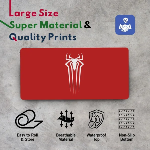 Sigma_One_Red_Spider_Logo_Minimal_Extended_Mouse_Pad_23X11_Inch_Non-Slip_Base