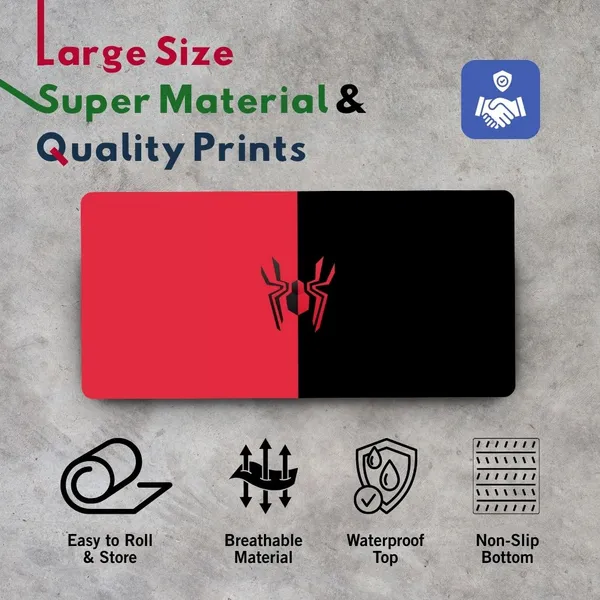 Sigma_One_Spider_Logo_Dual_Tone_Red_Black_Extended_Keyboard_Mouse_Pad