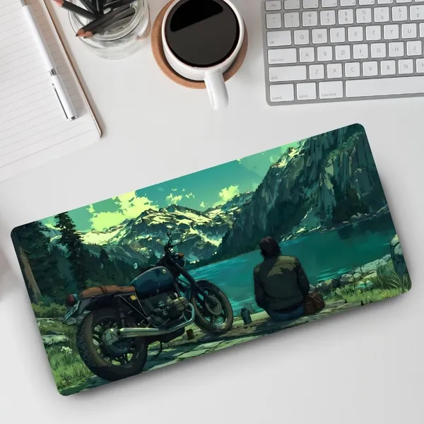 Sigma_One_Solo_Biker_Mountain_Lake_Scenic_Art_Extended_Mouse_Pad_23X11_Inch